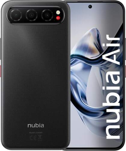 ZTE Nubia Air 8/256 GB Negro - 6,7", Unisoc T8300, Android 15, C&aacute;mara triple 50MP, 5000 mAh