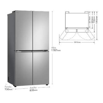 FRI. LG GMB860PYDE 179x83 530L 4P INOX