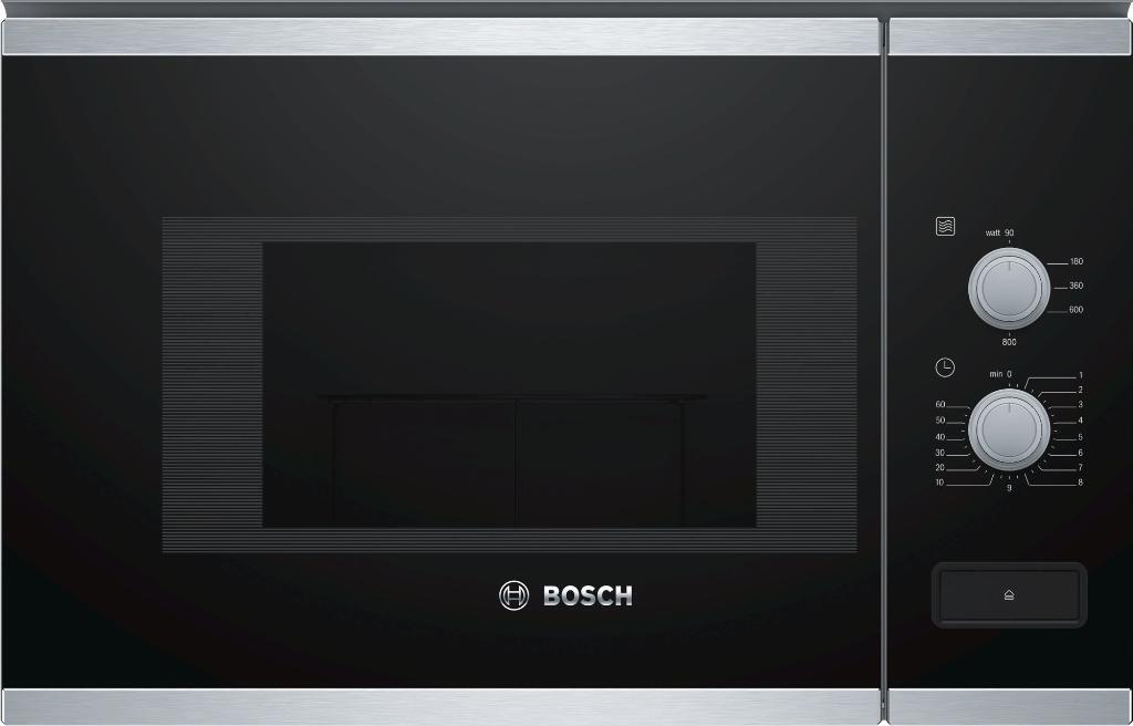 Bosch Bfl520ms0 Microondas negro 800w 20l serie 4 integrable acero inoxidable 20 litros 5 niveles 800 de potencia columna cristal