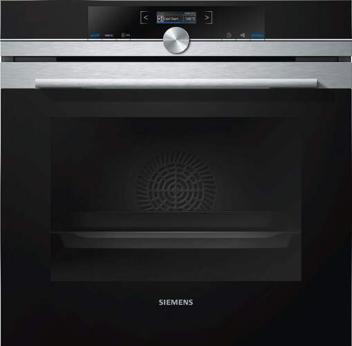 Horno Pirolítico Siemens HB673GBS1 - Clase A+, 10 Funciones, CookControl, PerfectCooking 4D, Negro