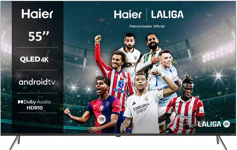 TV Haier 55" H55K705UG - 4K Ultra HD, QLED, Smart TV Android 11, Bluetooth 5.1, HDR10