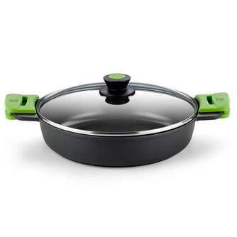 CACEROLA BRA PRIOOR BAJA 24CM C/TAPA CRISTAL