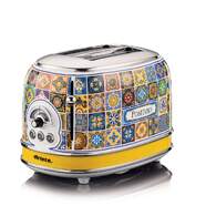 Tostador Ariete 155 Positano - 2 Ranuras Cortas, 810 W, Auto Pop-Up, Multicolor, Amarillo