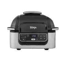 Barbacoa Ninja AG301EU - De interior, 5 en 1, Freidora de aire, Inox, Negro