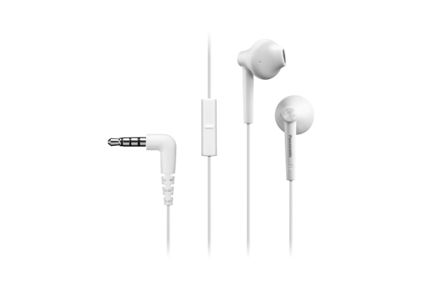 Auriculares Panasonic RPTCM55EW - Auriculares in-ear, con micrófono, Blanco, 10-24000 Hz