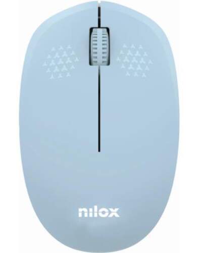 Ratón inalámbrico Nilox Azul Pastel - 1000 DPI, RF plug and play, 2.4 GHz