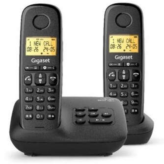 TELEFONO DECT GIGASET BASIC 100 NEGRO DUO