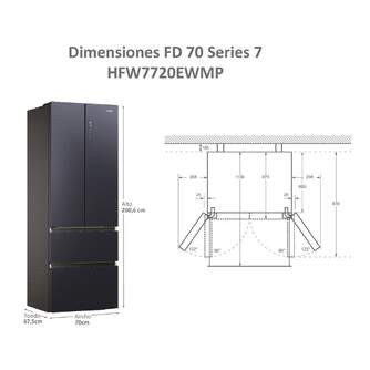 FRICOM. HAIER HFW7720ENMB 200x70 NEGRO 4P