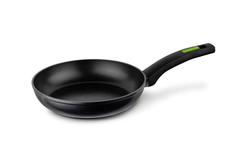 Sartén Monix Green 28cm - Aluminio Forjado, Antiadherente, Baquelita, Negro, Verde