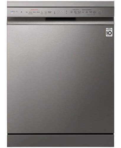 Lavavajillas LG DF365FPS - Clase B, 3ª Bandeja, 14 Servicios, 8 P, QuadWash, Vapor, Inverter, WiFi