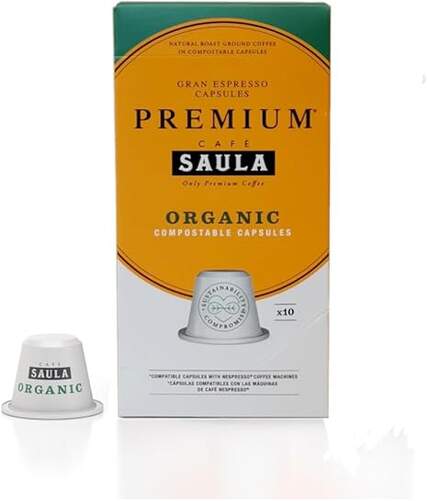 Estuche Saula 30338181 Premium Organic Zero - Orgánico, 10 Cápsulas