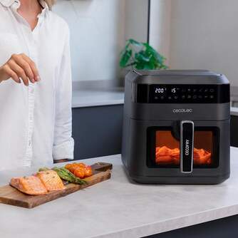 FREIDORA AIRE CECOTEC 6000 WINDOW 6L NGR DIG 4340