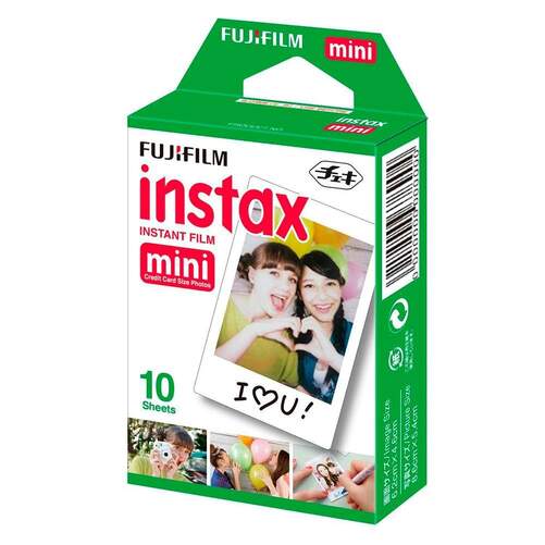Recambio Película Fujifilm Instax Mini Glossy - Pack 10 unidades, 46 x 62 mm