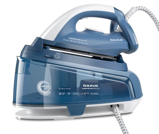 Taurus 918688000 Sliding pro 2400centro planchado non stop rellenado continuo sin desconectar elimina 999999 virus y bacterias 120 gmin 1.5l 2400 w 45 918688 2400w 120gr 15