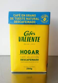 CAFE EN GRANO VALIENTE HOGAR DESCAFEINADO 250G