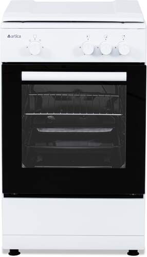 Cocina gas Butano Artica AKF50553W - 3 Fuegos, 50x56cm, Termopar Seguridad, Doble Vidrio, Blanca