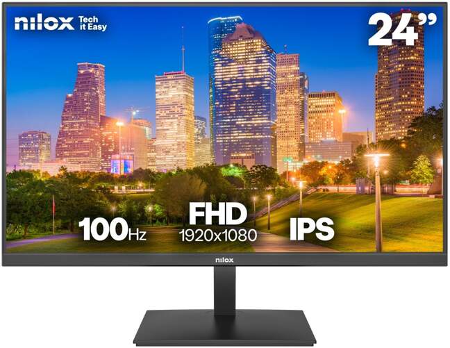 Monitor NIlox 24" NXM24FHD1202 - Full HD, Pantalla IPS, 4 ms de respuesta, 100 Hz, puerto HDMI