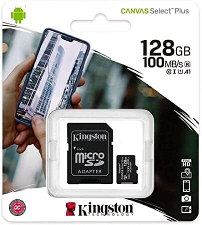 Tarjeta Memoria Micro SD Kingston SDCS2 128GB - UHS-I Clase 10 hasta 100MB/s, Adaptador