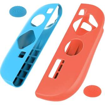 FUNDA SILICONA JOYCON BLACKFIRE SWITCH 2 AZUL/ROJO