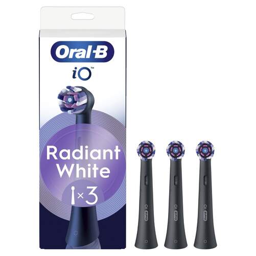 Accesorio Oral-B IO Radiant White - Cepillos, 3 Unidades, Negro