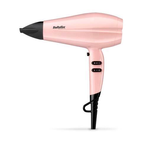 Secador Babyliss Rose Blush 2200 5337PRE - 2200W, Iónico, 3 Temperaturas, 2 Velocidades, Color Rosa