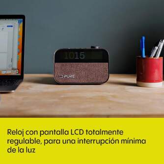 RELOJ DESPERTADOR PURE MOMENT CHARGE BLACK BT LUZ