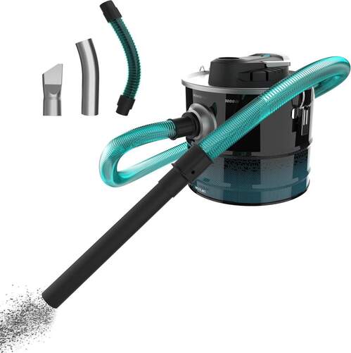 Aspiradora Ceniza Cecotec Conga Ash 3000 Home - 1000 W, 1,5 kPA, 15 L, Negro, Turquesa
