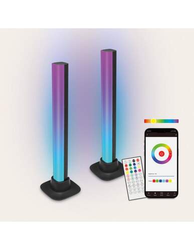 Lámpara Ksix BXLAMP05 SmartLED  Barra - Alexa, Google, Siri, Colores RGB, Bluetooth + WiFi