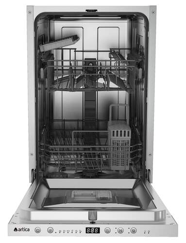 Lavavajillas Integrable Artica ALVI64500D - 47 dB, 45 cm, 10 servicios, Clase E, Inox