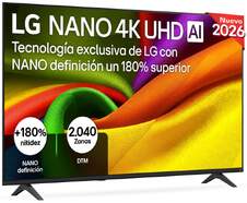 TV LG 65" NanoCell 65NU8E0B3LA - 4K Ultra HD, Smart TV WebOS 26, Dolby Digital Plus, HDR10 Pro