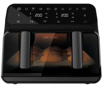 FREIDORA AIRE CECOTEC 9000 4986 DOBLE 9L VENTANA