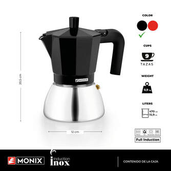 CAFET. ITALIANA MONIX INDUCTION INOX BLACK 6T