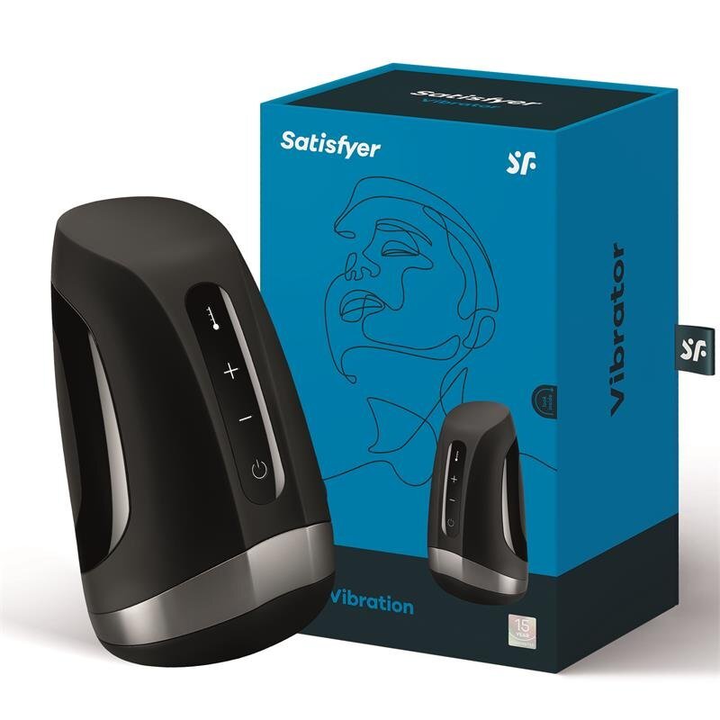 Satisfyer Men Heat vibration 70 modos calor regulable 3740ºc masturbador para hombre con cargador usb negro masculino 30 ml combinaciones de resistente