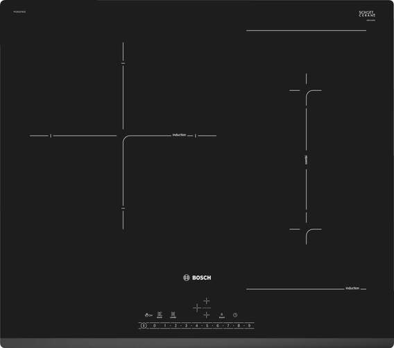 Placa Inducción Bosch PVJ631FB1E - 3 Zonas, 60cm, DirectSelect, 17 Niveles, Función Combi