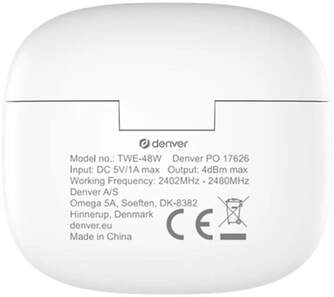 AURICULARES DENVER TWE-48W WHITE