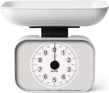 Balanza de cocina Laica KS2001 - Balanza mecánica, Bol, Hasta 10 kg, Blanco