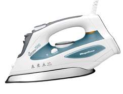 Plancha Magefesa MGF 6218 - 2500 W, Golpe de vapor 100 gr/min, Suela de cer&aacute;mica, 0,3 Litros