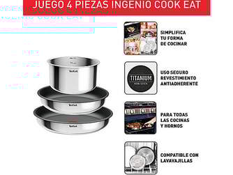 LOTE SARTENES TEFAL L881S INGENIO 22/26 CAZO MANGO