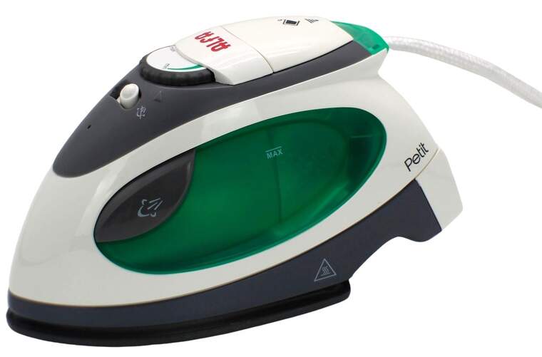 Plancha Alfa Petit Viaje - 1100W, golpe de vapor 40 g/min, depósito de agua 80 ml