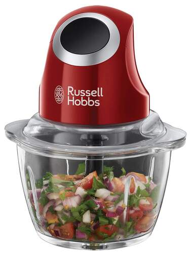 Picadora Russell Hobbs 24660 56 - 200W, Cuchillas acero, Roja