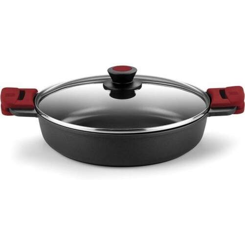 Cacerola baja BRA Premiere - 28cm, hasta 220ºC, 3,1 litros, Capa antiadherente