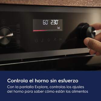 HORNO ELECTROLUX EOF6P46VX0 72L PIRO INOX/NEGRO