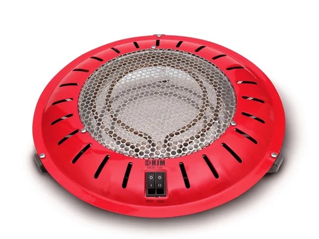 Brasero HJM 100 - 900 W, Plata, Rojo