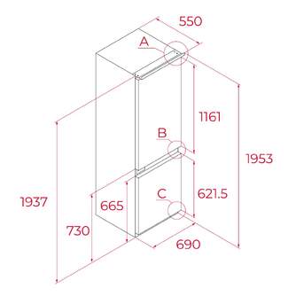FRICOM. TEKA RBF78785FI 194x69x55 NF INT 113560033