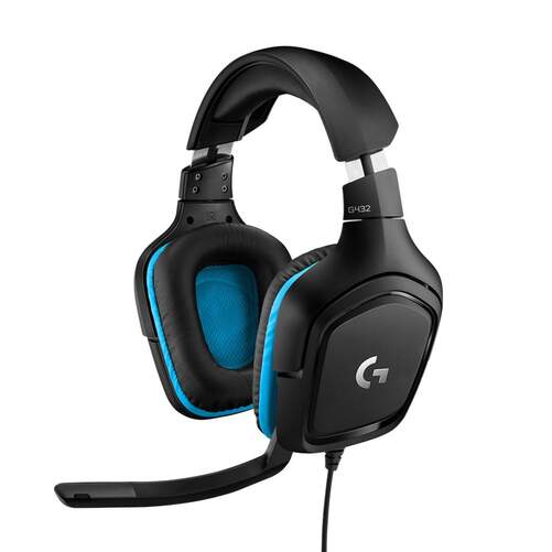 Auriculares con Micr&oacute;fono Logitech G432 Gaming - Negro y azul, 20-20000 Hz, 39 ohmios, micr&oacute;fono