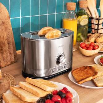 TOST. CECOTEC SHINE%%%amp;TOAST 2R CORTO INOX 850W 3285