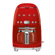 Cafetera Goteo Smeg DCF02RDEU - 1050W, 1&#39;4 L, 10 Tazas, 2 Intensidades, Roja