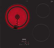 Placa Vitrocerámica Siemens ET61RBKB8E - 3 Zonas, 5700 W, 17 Potencias, Negro