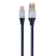 Cable DCU USB C a USB A - 1,5 metros, Negro aluminio