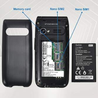 SENIORPHONE QUBO NEONW BK 4G 2,4%%%quot;
